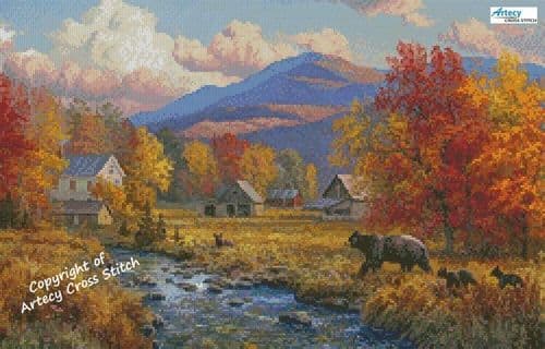 Valley of Colors (Crop) by Artecy printed cross stitch chart
