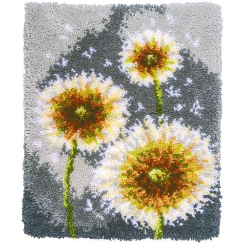Vervaco Fluff Flower Latch Hook Rug Kit