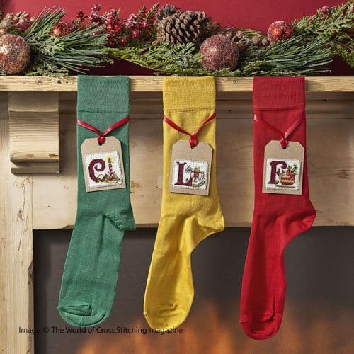 Victorian Christmas Stocking Surprise Alphabet WOXS Issue 327 Christmas 2022 project pack