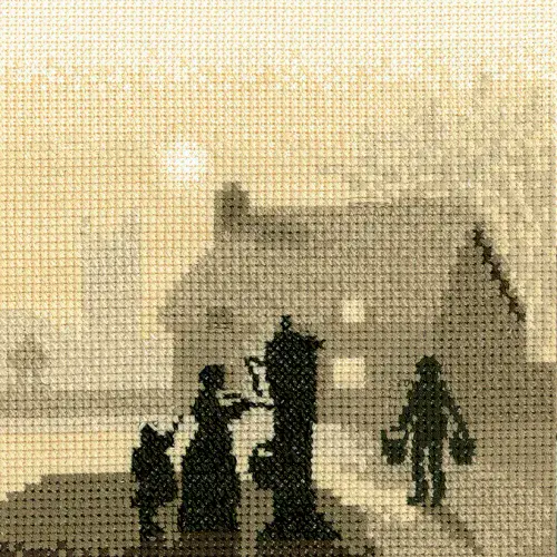 Village Pump cross stitch chart - Silhouettes