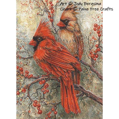 Visitors from Heaven by Paine Free Crafts printed cross stitch chart