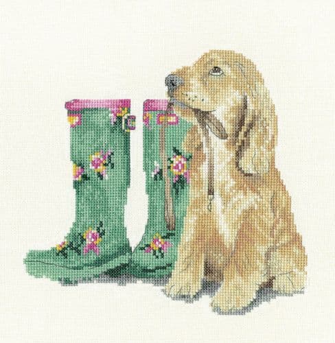 Walking for Walkies cross stitch kit  - Sarah Reilly