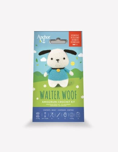 Walter Woof Small Amigurumi Crochet Kit by Anchor