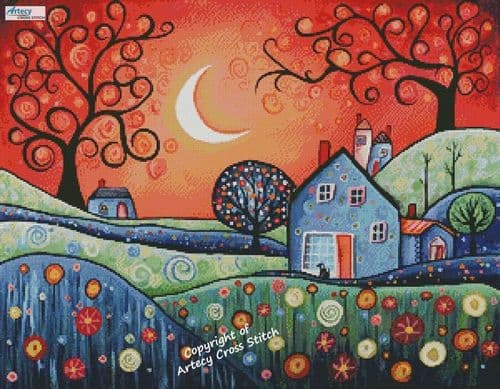 Warm Evening Sky by Artecy printed cross stitch chart