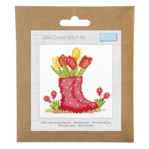 Wellies Mini cross stitch kit