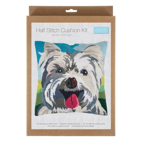 Westie cushion half cross stitch tapestry kit