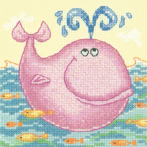 Whale cross stitch chart - Karen Carter Collection