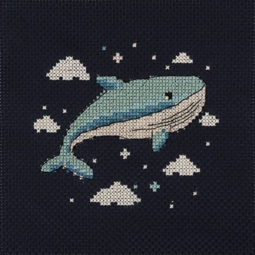 Whale Mini cross stitch kit