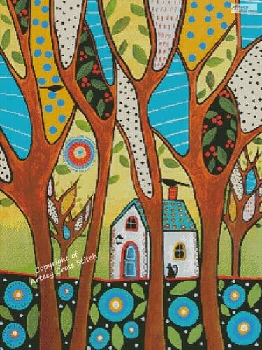 Whispering Trees by Artecy printed cross stitch chart