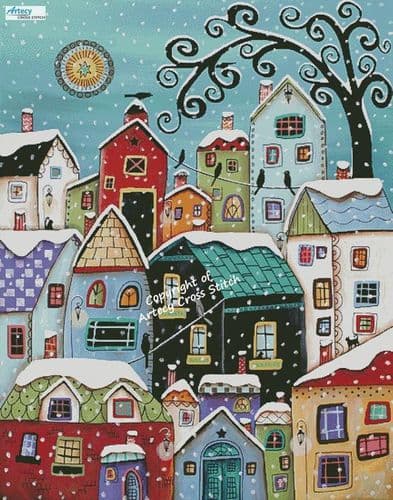 Winter City (Large) by Artecy printed cross stitch chart
