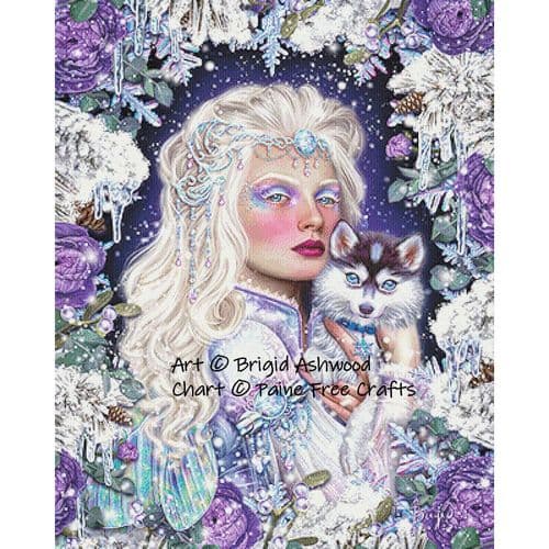 Winter Fairy Queen by Paine Free Crafts printed cross stitch chart
