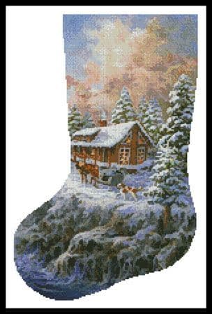 Winter Majesty Stocking (Left) by Artecy printed cross stitch chart