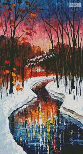 Winter Stream by Artecy printed cross stitch chart