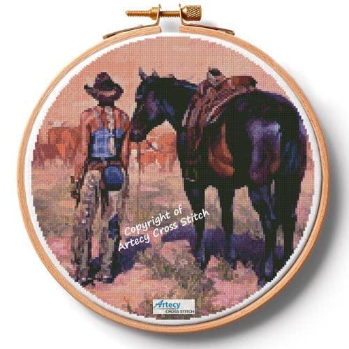Workin Girl Hoop (Extra Large) by Artecy printed cross stitch chart