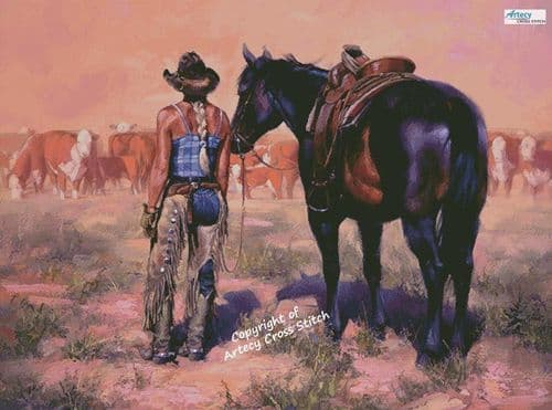 Workin Girl (Large) by Artecy printed cross stitch chart