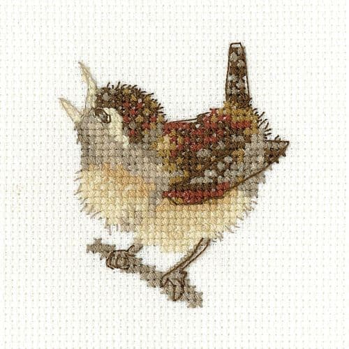 Wren cross stitch kit - Little Friends