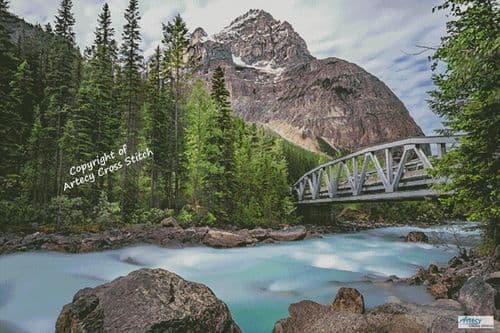 Yoho Valley Road Bridge (Large) by Artecy printed cross stitch chart