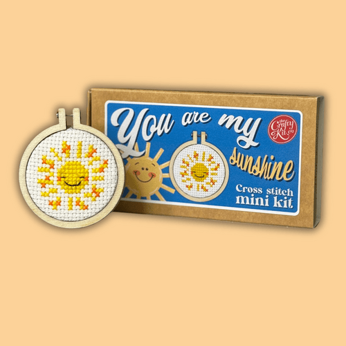 You Are My Sunshine Matchbox Mini Cross Stitch Kit