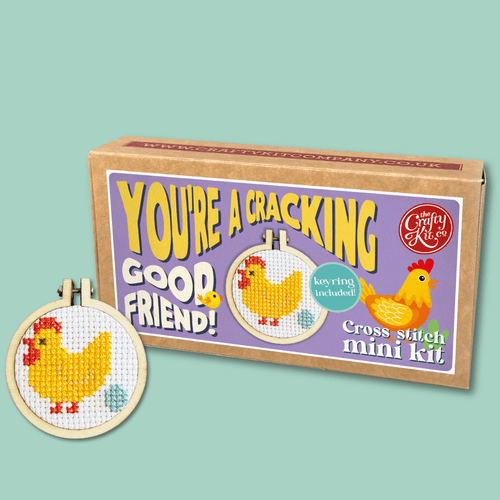 You're a Cracking Good Friend! Matchbox Mini Cross Stitch Kit