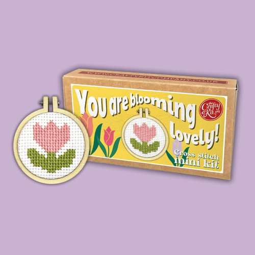 You're Blooming Lovely! Matchbox Mini Cross Stitch Kit
