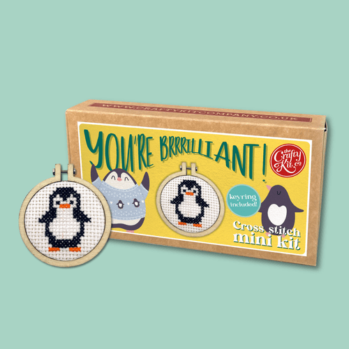 You're Brrilliant! Matchbox Mini Cross Stitch Kit