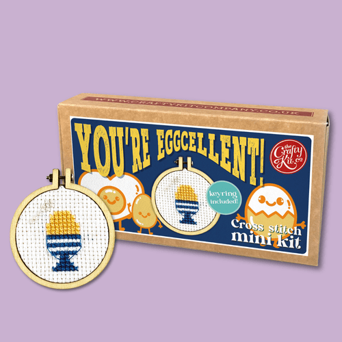 You're Eggcellent! Matchbox Mini Cross Stitch Kit