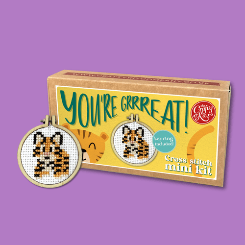You're Grrreat! Matchbox Mini Cross Stitch Kit