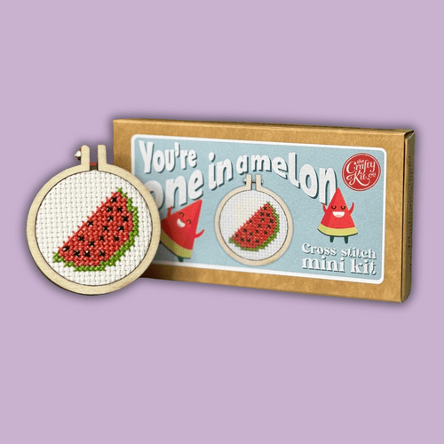 You're One in a Melon Matchbox Mini Cross Stitch Kit
