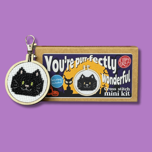 You're Purr-fectly Wonderful Matchbox Mini Cross Stitch Kit
