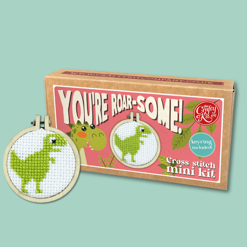 You're Roar-some Matchbox Mini Cross Stitch Kit