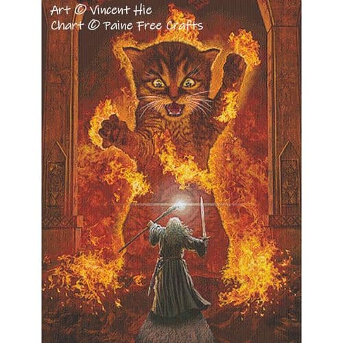 You Shall Not Pass by Paine Free Crafts printed cross stitch chart