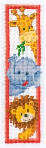 Zoo Animals Bookmark Counted Cross Stitch Kit by Vervaco