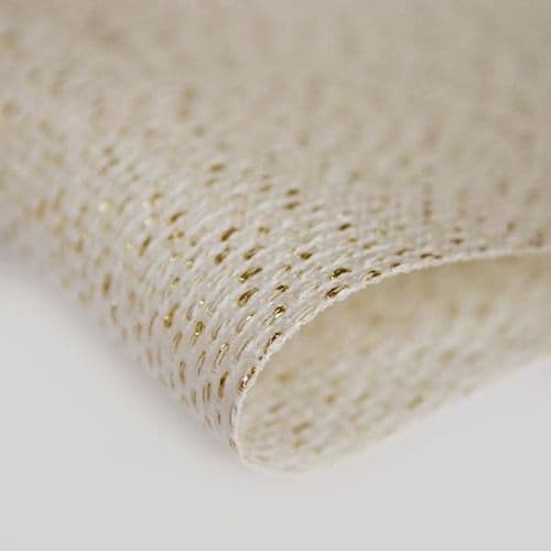 Zweigart 14 Count Gold Flecked aida 3706-118