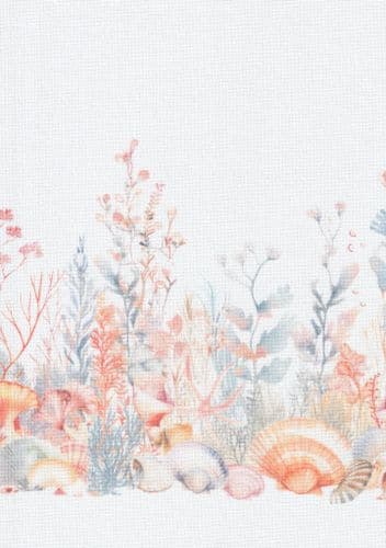 Zweigart 32 Count Murano evenweave - Coral Reef