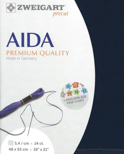 Zweigart Precut Fein-Aida 18 Count 48x53cm ( 19'' x 21'')
