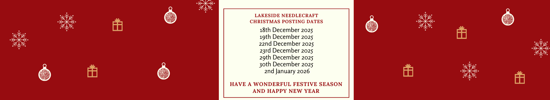 Christmas posting dates