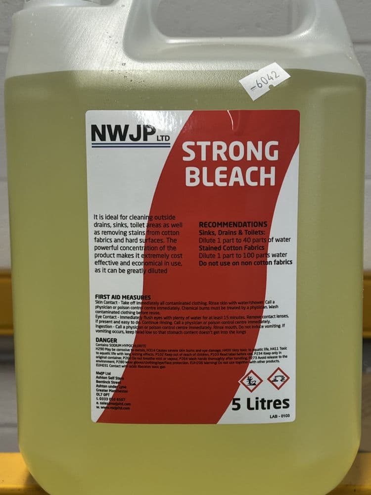 4 x 5Ltrs Strong Bleach