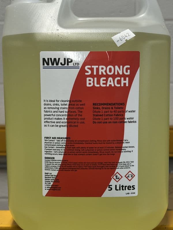 4 x 5Ltrs Strong Bleach