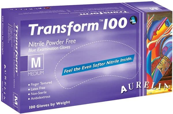 Aurelia Transform 100 nitrile gloves Blue
