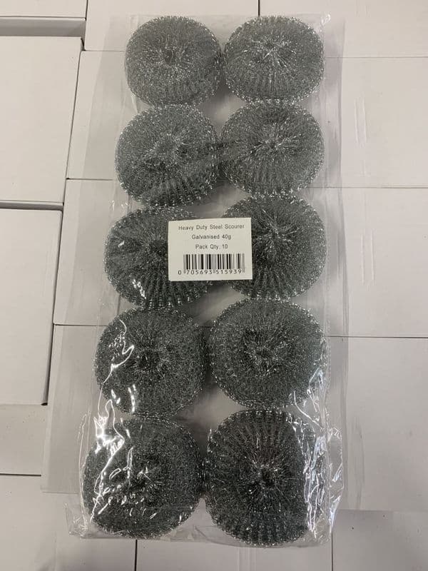 Heavy Duty Steel Scourer Pack of 10