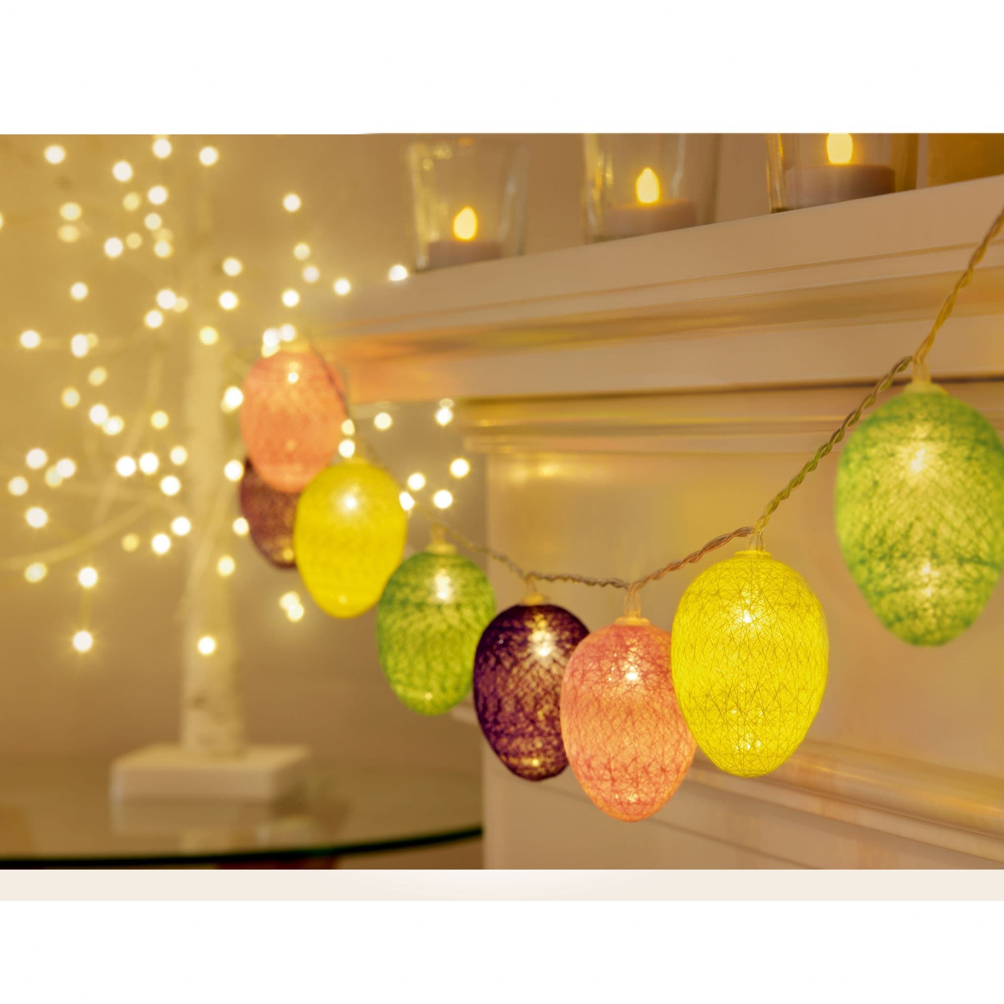 Pasen licht, paaseieren String Light, 10 LED Easter Egg String Lights Batterij Operated Fairy String Lights Pasen Party Home Decor voor Feest, Tuin, Pasen, Bruiloft, 2M (zonder Batterij