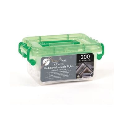 200 Ice White LED Icicle Chasing Lights Outdoor/Indoor