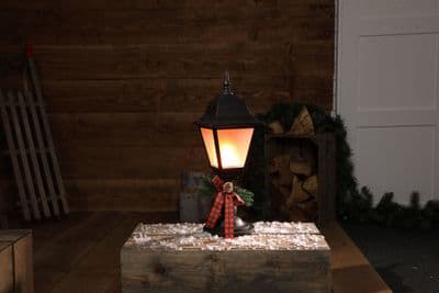 46cm Christmas Flame Effect Lantern Warm White LED Lights