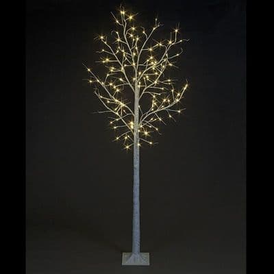 8ft LED Birch Twig Tree Warm White LED's Outdoor, Indoor