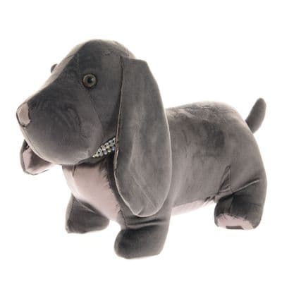 Animal Doorstop Dog Diamante Collar Dark Grey Door Stop 1.8kg