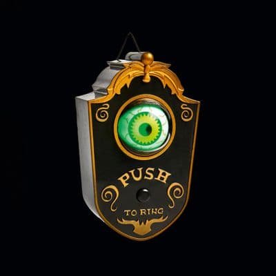 Animated Doorbell with Eyeball & Sound Halloween Decoration