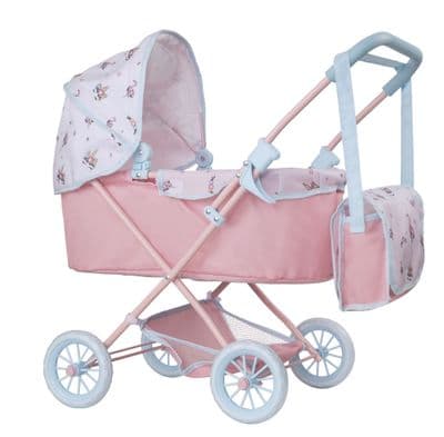 Babyboo Unicorn Junior Roamer Kids Doll Pram with Bag and Under Seat Storage Basket Ages 3+