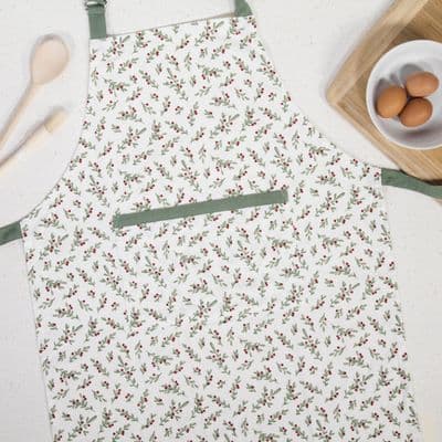 Christmas Aprons, Tea Towels, or Double Oven Gloves Holly Berry