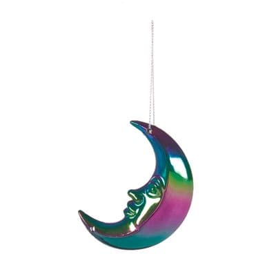 Christmas Bauble 7.5cm Acrylic Multicoloured Moon Premier TD231801M