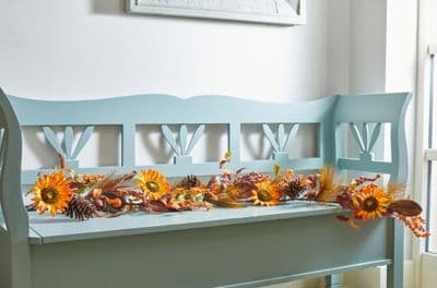 Golden Sunflower Garland 180cm Autumn Decoration Smart Garden